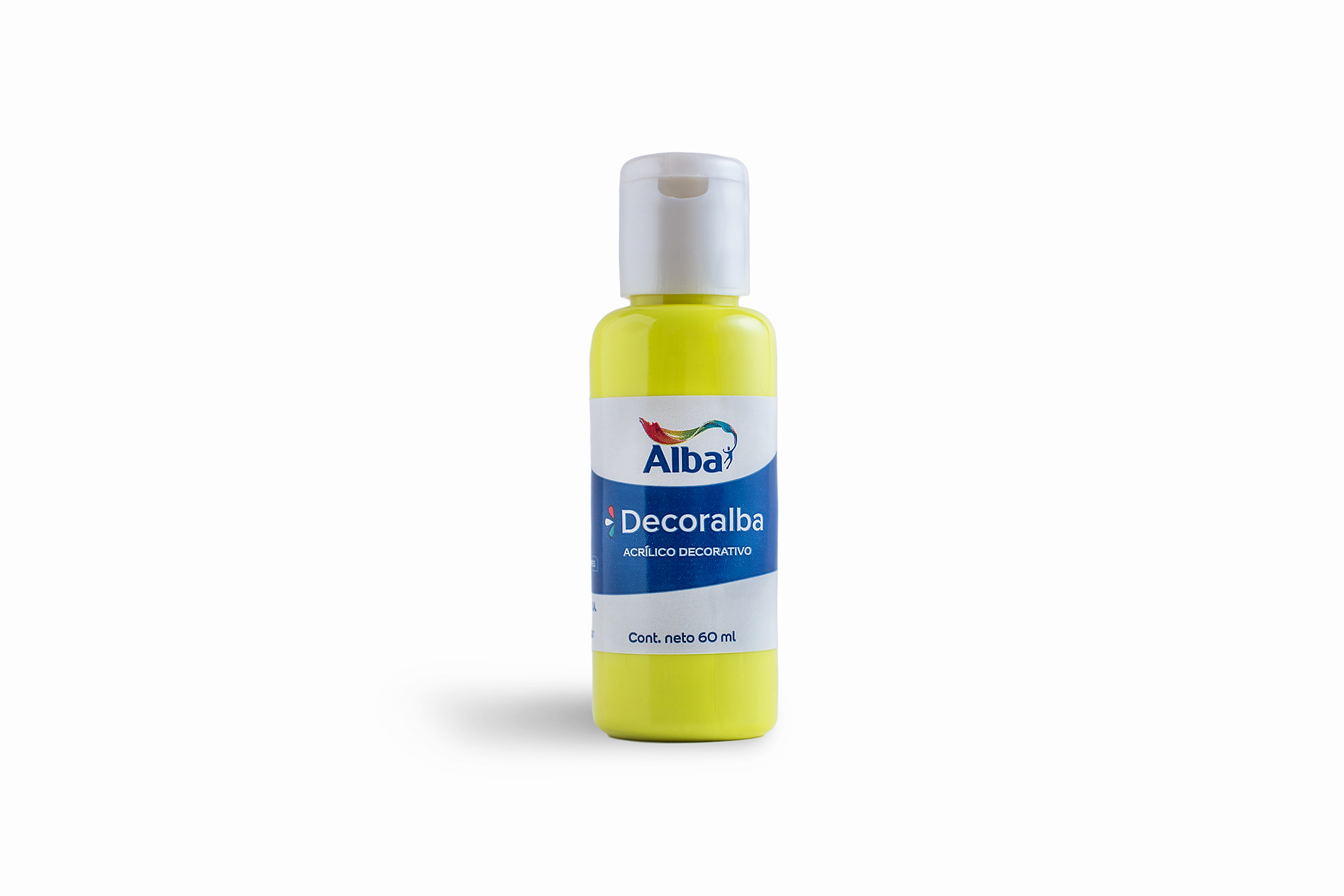 Acrilico decorativo alba 60cc amarillo fluo 408 - 60ML - Alba Artística